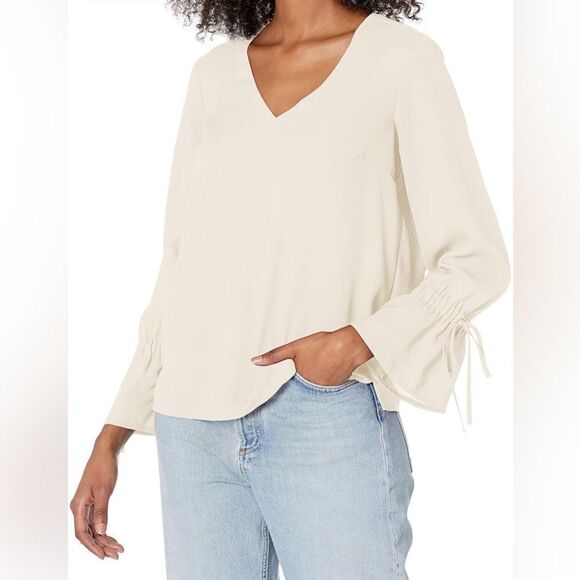 J. Crew Bow-Sleeve Top - Picture 1 of 12